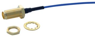 MULTICOMP PRO MC001484 RF Coaxial Cable Assembly, Blue 1.37mm, SMA B/H JackSMA Plug, 150mm