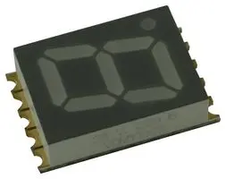 VISHAY VDMY10C0 7段位LED显示, 黄色, 20 mA, 2 V, 30.25 mcd, 1, 10 mm