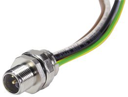 HARTING 21035991505 Sensor Cable, M12 Plug, Free End, 5 Positions, 300 mm, 11.8 "