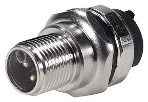 HARTING 21033961531 Sensor Connector, M12, Male, 5 Positions, Solder Pin, Straight Panel Mount