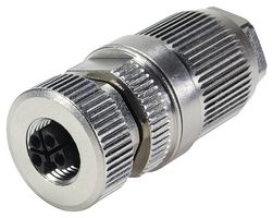 HARTING 21032962505 传感器连接器, HARAX Series, M12, 母, 5路, IDC / IDT插座, 直形面板安装