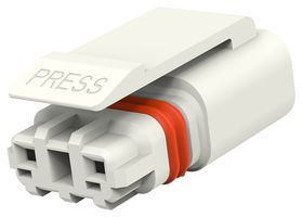 TE CONNECTIVITY 1-2834074-2 连接器外壳, 小型, IP67, 白色, SlimSeal, 插头, 2 路, 2.5 mm, AMP SlimSeal 系列 1-2834067-2 插座触点