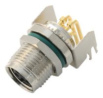 AMPHENOL LTW M8AS-04PFFR-SF8001 Sensor Connector, 4 Pole, M8, Receptacle, M Series, M8, Female, 4 Positions, PCB Socket
