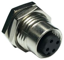 AMPHENOL LTW M12A-04PFFP-SF8001 Sensor Connector, 4 Pole, M12, Receptacle, M Series, M12, Female, 4 Positions, PCB Socket