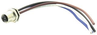 AMPHENOL LTW M12A-04BMMB-SR7001 传感器连接器, 4路, M12, 公, M Series, M12, 公, 4路, 螺丝插头, 直角线缆安装
