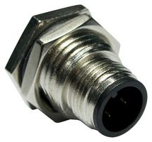 AMPHENOL LTW M12A-04PMMS-SF8001 Sensor Connector, 4 Pole, M12, Plug, M Series, M12, Male, 4 Positions, Solder Pin