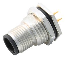AMPHENOL LTW M12D-04PMMP-SF8001 传感器连接器, 4路, M12, 公, M Series, M12, 公, 4路, PCB插头, 直形面板安装