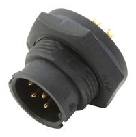 AMPHENOL LTW ABD-06PMMS-LC7001 Circular Connector, Standard Circular Connector, Panel Mount Plug, 6 Contacts, Solder Pin
