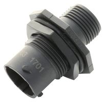 AMPHENOL SINE/TUCHEL RTS710N6P03 圆形连接器, 10尺寸 IP68/IP69K, Sealed Circular Connector, ecomate Aquarius Series, 锁紧螺母插座, 6 触点, 压接引脚-无触芯