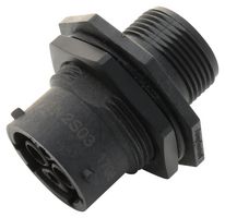 AMPHENOL SINE/TUCHEL RTS712N2S03 圆形连接器, 12尺寸 IP68/IP69K, Sealed Circular Connector, ecomate Aquarius Series, 锁紧螺母插座, 4 触点, 压接插座-无触芯