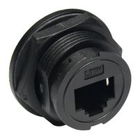 AMPHENOL LTW RJS-5EPFFP-LC7002 模块连接器, RJ45 插座, 1 x 1 (端口), 8P8C, Cat5e, IP67, 面板安装