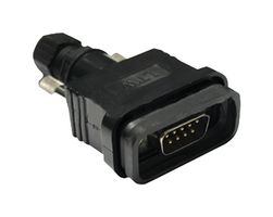 AMPHENOL LTW SDB-09BMMA-SL7001 D Sub Connector, IP67, Standard, Plug, 9 Contacts, DE, Solder Cup