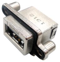 AMPHENOL COMMUNICATIONS SOLUTIONS MUSBRA11140 密封连接器, USB, USB A, USB 2.0, 插座, 4路, 面板安装, IP67