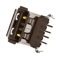 AMPHENOL COMMUNICATIONS SOLUTIONS UE27AC54100 连接器, USB, USB A, USB 2.0, 插座, 4 路, 通孔安装, 直角型