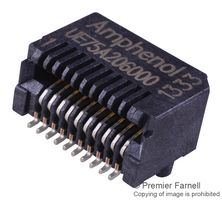 AMPHENOL COMMUNICATIONS SOLUTIONS UE75A206000T 可插拔I/O连接器, SFP, 20 触点, 1 x 1 (单), 表面安装