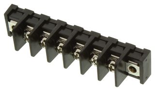 MULTICOMP PRO MC001354 面板安装阻隔接线端子, 1排, 6 路, 22 AWG, 14 AWG, 9.5 mm, 20 A