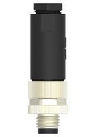 TE CONNECTIVITY T4011008031-000 传感器连接器, M8, 公, 3路, 螺丝插头, 直形线缆安装