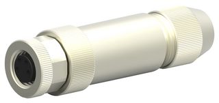 TE CONNECTIVITY T4010019041-000 传感器连接器, M8, 母, 4路, 螺丝插座, 直形线缆安装