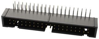 HIROSE / HRS HIF3FC-40PA-2.54DSA(71) 引脚针座, 线至板, 2.54 mm, 2 排, 40 触点, 通孔直型, HIF3FC Series