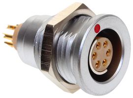 CAMDENBOSS CCB2S1/06 圆形连接器, IP68, Standard Circular Connector, CamCirc CCB Series, 面板安装插座, 6 触点, 焊接插座, 推挽