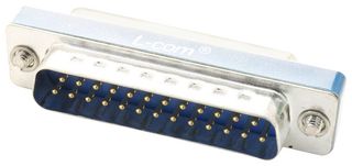 L-COM DGB25MF 连接器适配器, D-sub, 标准 D Sub, 插头, 25 路, 标准 D Sub, 插座, 25 路