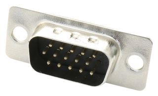 AMPHENOL COMMUNICATIONS SOLUTIONS 10090769-P154ALF D-Sub 连接器, HD15, 高密度, 插头, FCI 10090769, 15 触点, DE, 焊接杯