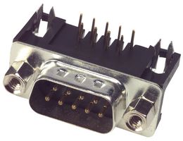 MULTICOMP SPC15412 D-Sub 连接器, 直角, 标准, 插头, 9 触点, DE, 焊接
