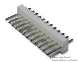 MOLEX 22-23-2121 Pin Header, Wire-to-Board, 2.54 mm, 1 Rows, 12 Contacts, Through Hole Straight