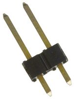 AMPHENOL COMMUNICATIONS SOLUTIONS 68000-102HLF 引脚针座, 板至板, 2.54 mm, 1 排, 2 触点, 通孔安装, FCI BergStik II 68000