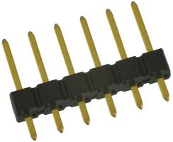 AMPHENOL COMMUNICATIONS SOLUTIONS 68000-206HLF 引脚针座, 板至板, 2.54 mm, 1 排, 6 触点, 通孔安装, FCI BergStik II 68000