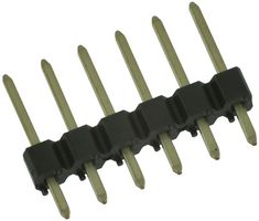 AMPHENOL COMMUNICATIONS SOLUTIONS 68000-406HLF 引脚针座, 板至板, 2.54 mm, 1 排, 6 触点, 通孔安装, FCI BergStik II 68000