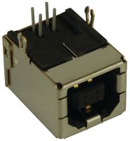 AMPHENOL COMMUNICATIONS SOLUTIONS 61729-1010BLF 连接器, USB, USB B, USB 2.0, 插座, 4 路, 通孔安装, 直角型