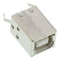 HARWIN M701-330442 连接器, USB, USB B, USB 2.0, 插座, 4 路, 通孔安装, 垂直