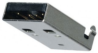 MOLEX 48037-1000 连接器, USB, USB A, USB 2.0, 插头, 4 路, 表面安装, 直角型