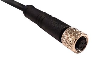 BULGIN LIMITED PXPTPU05FBF04ACL010PUR Sensor Cable, M5 Receptacle, Free End, 4 Positions, 1 m, 3.28 ft, Buccaneer M5 Series