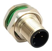 BULGIN LIMITED PXMBNI12RPM05APCM16 Sensor Connector, Buccaneer M12 Series, M12, Male, 5 Positions, PCB Pin, Straight Panel Mount