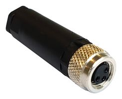 BULGIN LIMITED PXPPAM08FBF04AST 传感器连接器, Buccaneer M8 Series, M8, 母, 4路, 螺丝插座, 直形线缆安装