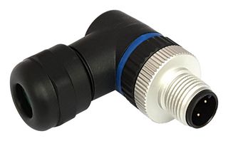BULGIN LIMITED PXPPAM12RAM03ASTPG9 Sensor Connector, Buccaneer M12 Series, M12, Male, 3 Positions, Screw Pin