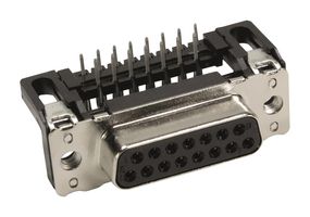 HARTING 09662127601 D-Sub 连接器, 直角, 标准, 插座, 15 触点, DA, 焊接