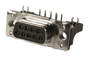 HARTING 09661526617 D-Sub 连接器, 直角, 标准, 插座, 9 触点, DE, 焊接