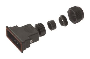 HARTING 09670150438 连接器后壳, D Sub, IP67, DA, 180°, 热塑性主体
