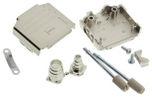 HARTING 09670150425 D Sub Backshell, DA, 180°, Metallised Thermoplastic Body