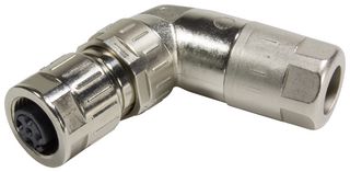 HARTING 21038814405 传感器连接器, M12, 母, 4路, 压接插座-不包含触芯, 直角线缆安装