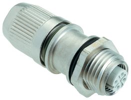 HARTING 21033812425 Sensor Connector, M12, Female, 4 Positions, IDC / IDT Socket, Straight Cable Mount