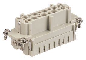 HARTING 09332162702 Heavy Duty Connector, Han E HMC, Insert, 16+PE Contacts, 16B, Receptacle