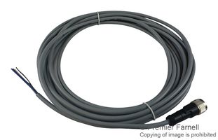 TELEMECANIQUE SENSORS XZCPV1141L5 传感器电缆, M12 插座, 自由线端, 4路, 5 m, 16.4 ft, XZ Series