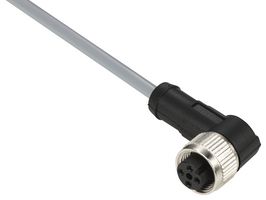 TELEMECANIQUE SENSORS XZCPV1241L10 Sensor Cable, 90° M12 Receptacle, Free End, 4 Positions, 10 m, 33 ft, XZ Series