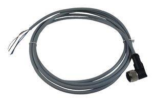 TELEMECANIQUE SENSORS XZCPV1241L2 传感器电缆, 90° M12插座, 自由线端, 4路, 2 m, 6.6 ft, XZ Series
