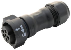 AMPHENOL LTW CB-06BFFA-QL8MP0 圆形连接器, IP68, Standard Circular Connector, X-Lok C Size Series, 电缆安装插座, 6 触点, 压接插座, 推式锁