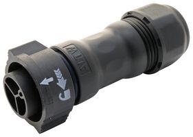 AMPHENOL LTW CC-03BFFA-QL8MPP 圆形连接器, IP68, Standard Circular Connector, X-Lok C Size Series, 电缆安装插座, 3 触点, 压接插座, 推式锁